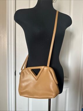 Aldo Tan Crossbody Bag with Triangle Cutout see photos for wear  faux leather